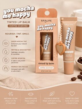 Alife U Mocha Me Happy Tinted Lip Balm Mocha Brown - OS